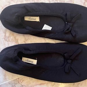 Soma Black Ballet Slippers